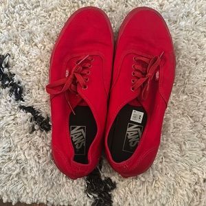 Vans Authentic Translucent Skate Shoe - Red Monochrome